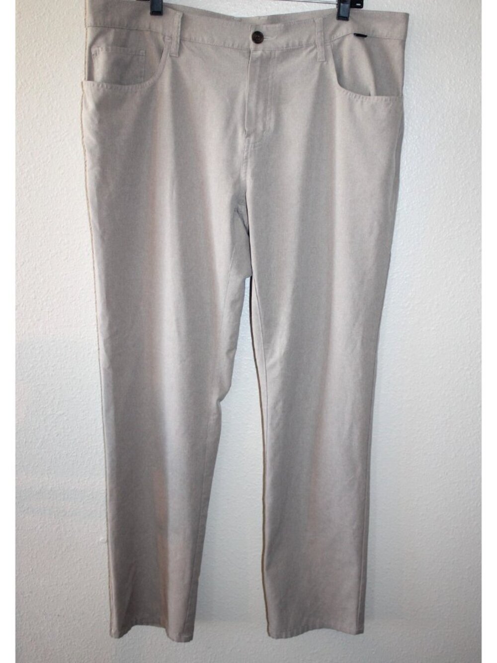 Travis Mathew Mens Beige Stretch Chino Golf Casual Performance Pants 38